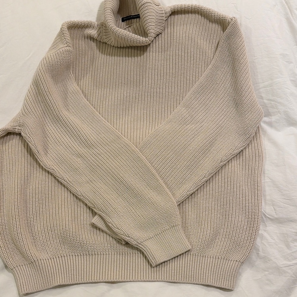 Brandy Melville Cream Cowl Neck Sweater